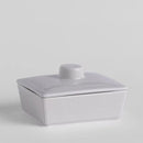 Sivá dóza na maslo z tvrdeného porcelánu. 