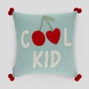 Modrá obliečka na vankúš s nápisom COOL KID
